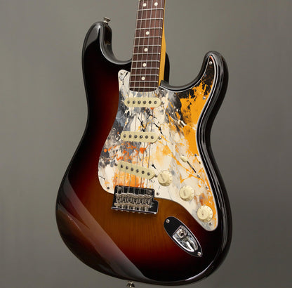 Fender Stratocaster Gitár koptató - Egyedi Stratocaster pickguard - Pollock Inspired