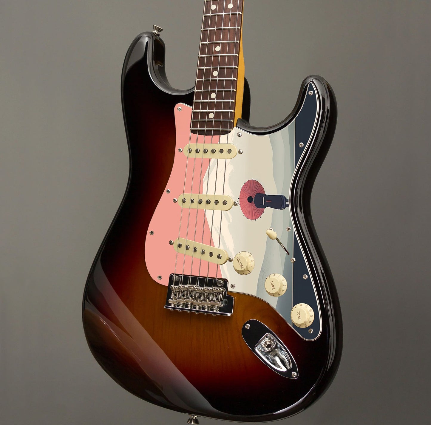 Fender Stratocaster Gitárkoptató - Egyedi Stratocaster pickguard - Japanese Art Hokusai