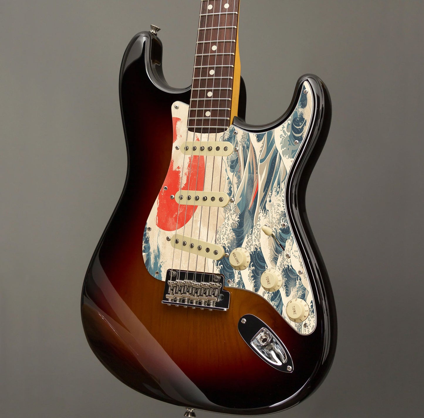 Fender Stratocaster Gitárkoptató - Egyedi Stratocaster pickguard - Japanese Waves