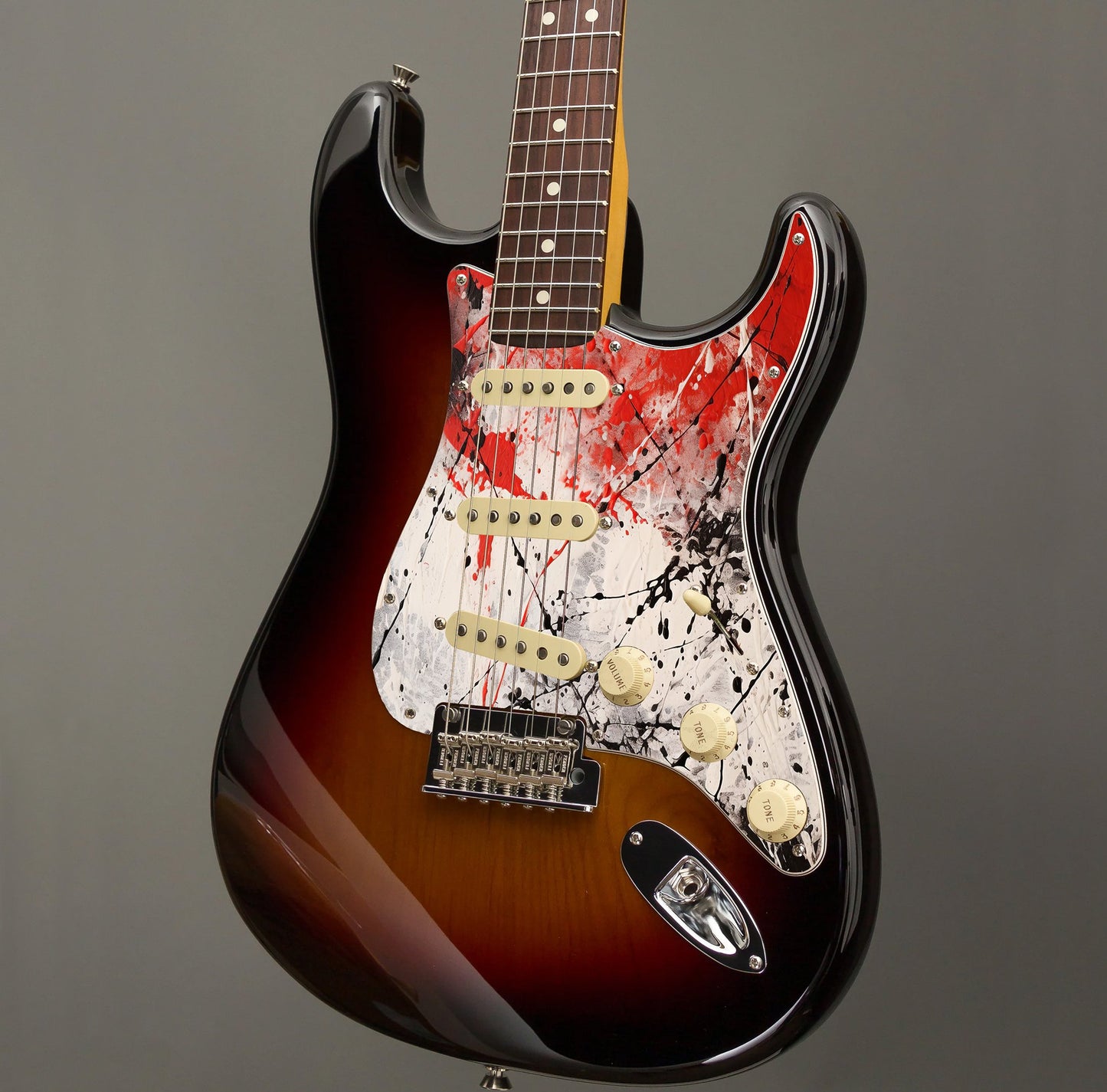 Fender Stratocaster Gitár koptató - Egyedi Stratocaster pickguard - Pollock Inspired