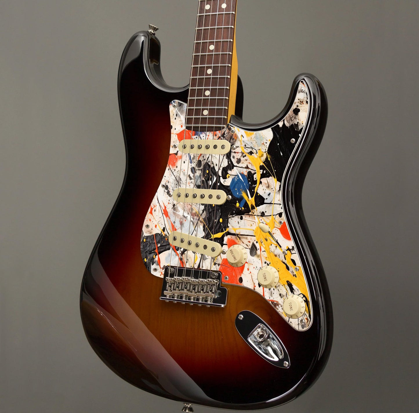Fender Stratocaster Gitár koptató - Egyedi Stratocaster pickguard - Pollock Inspired