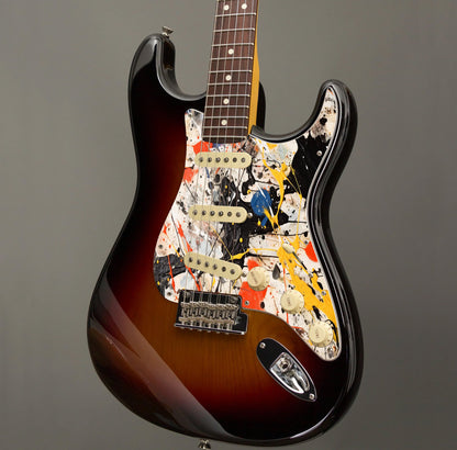 Fender Stratocaster Gitár koptató - Egyedi Stratocaster pickguard - Pollock Inspired