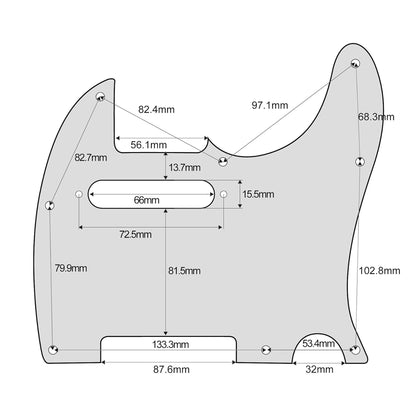 Fender Telecaster Gitár koptató - Egyedi Telecaster pickguard - Wondrous Galaxy Space