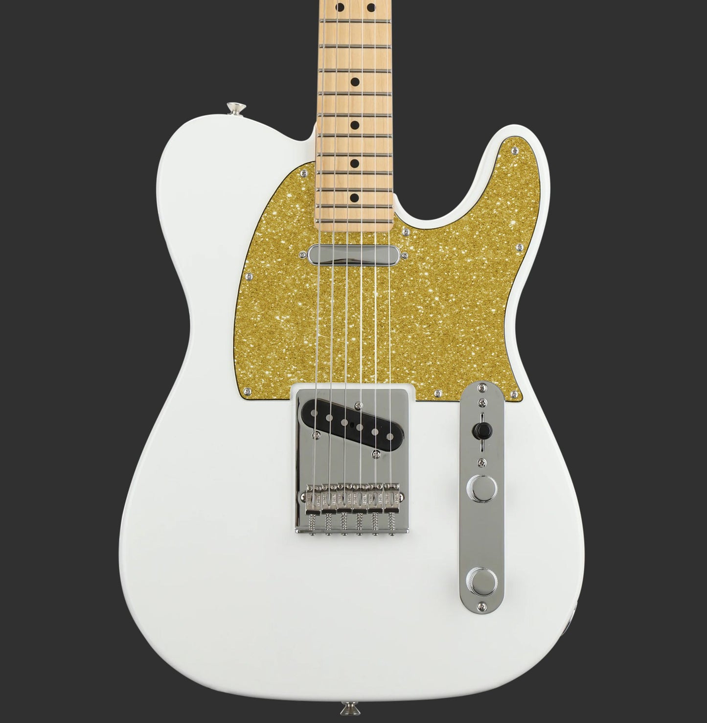 Fender Telecaster Gitárkoptató - Egyedi Telecaster pickguard - New Gold Glitter