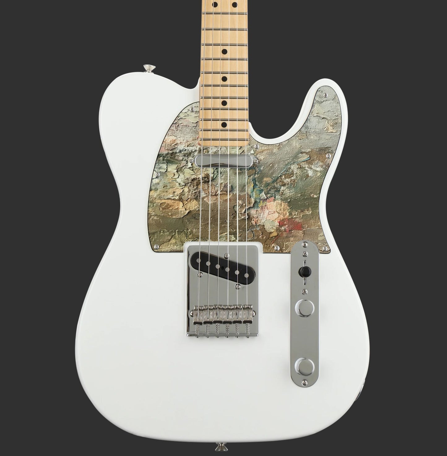 Fender Telecaster Gitárkoptató - Egyedi Telecaster pickguard - Khaki Pink Palette