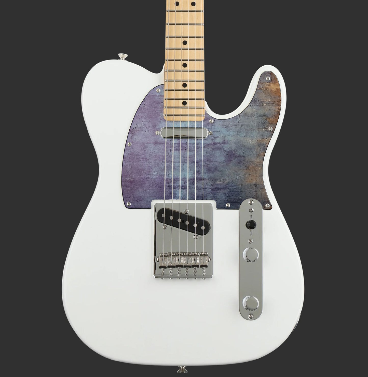 Fender Telecaster Gitárkoptató - Egyedi Telecaster pickguard - Rustic Peacock Textures