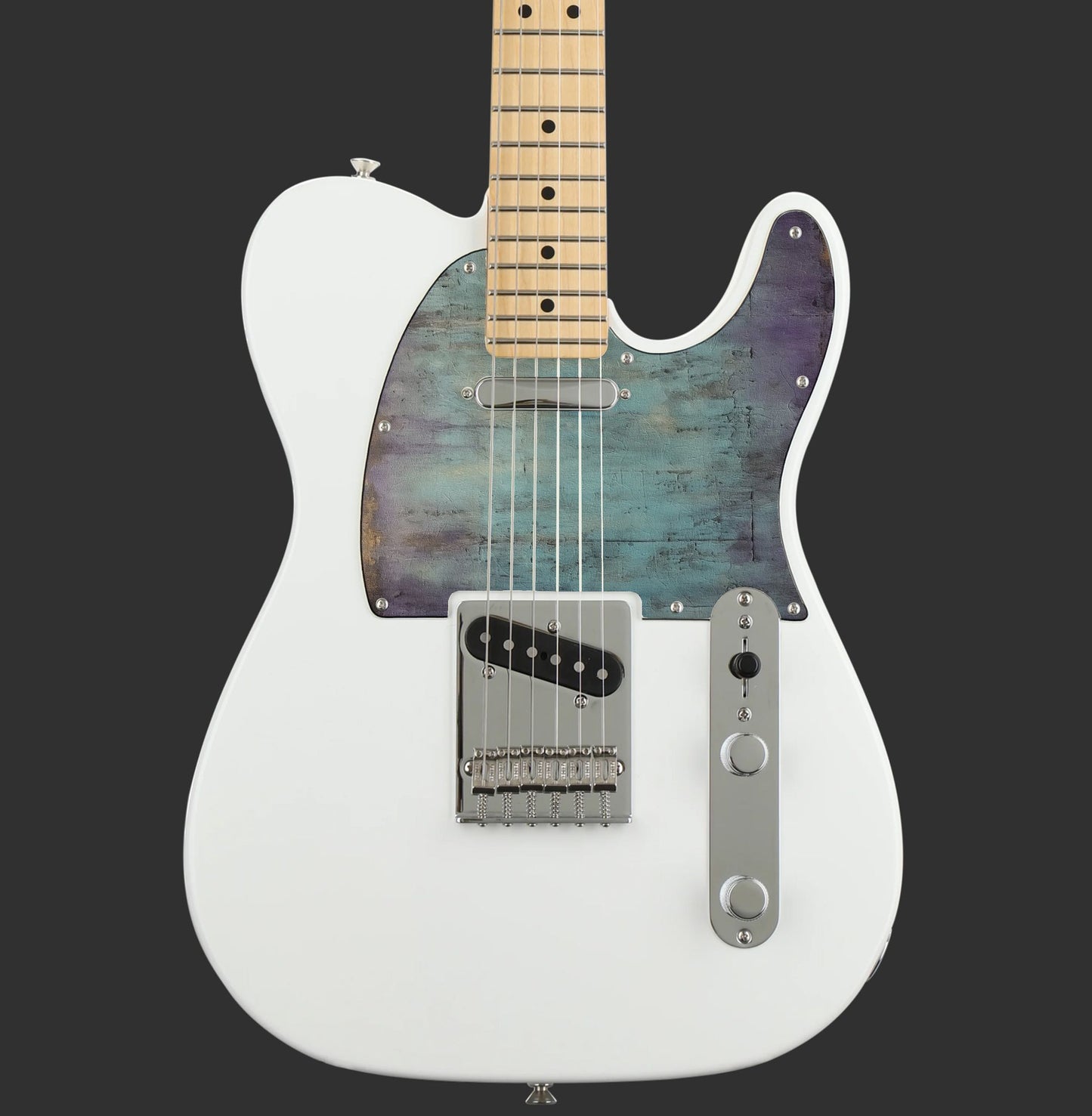 Fender Telecaster Gitár koptató - Egyedi Telecaster pickguard - Rustic Peacock Textures