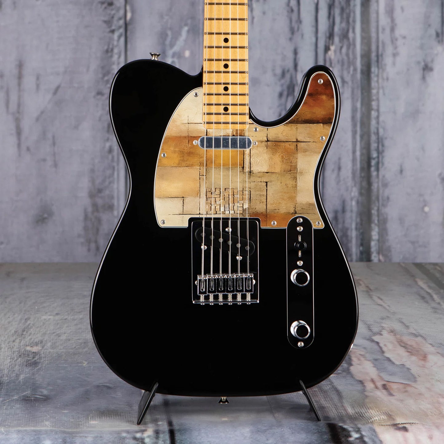 Fender Telecaster Gitárkoptató - Egyedi Telecaster pickguard - Golden Patchwork