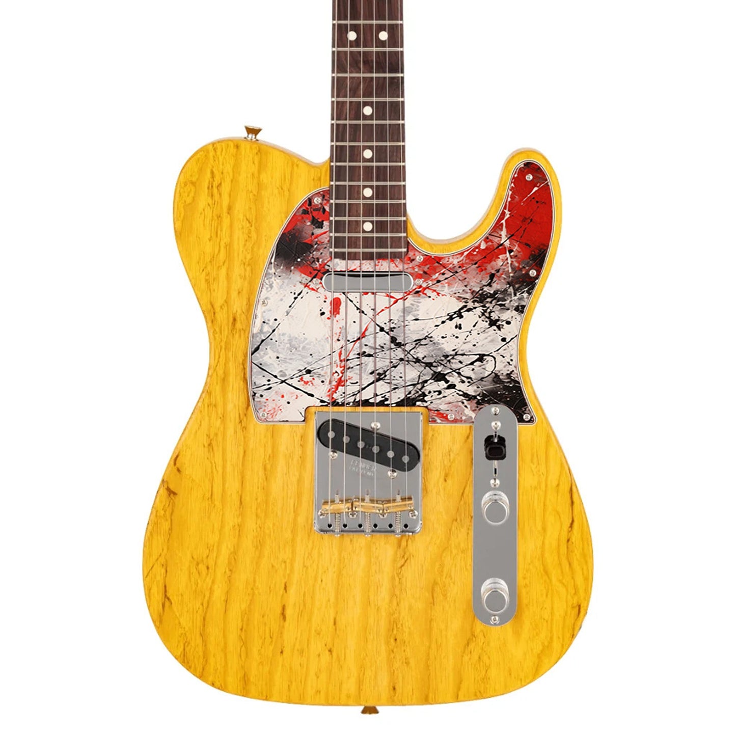 Fender Telecaster Gitár koptató - Egyedi Telecaster pickguard - Pollock Inspired