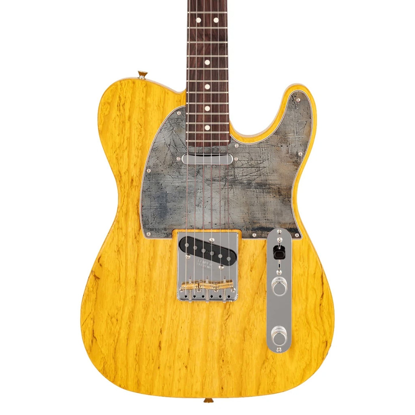 Fender Telecaster Gitár koptató - Egyedi Telecaster pickguard - Scratched Wood
