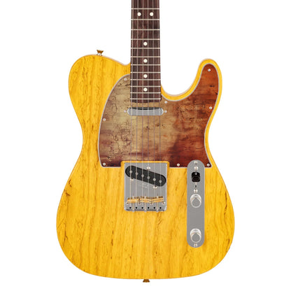 Egyedi Fender Telecaster gitár koptató repedezett, rozsdaárnyalatú textúrával, mélyvörös és barnás tónusokkal