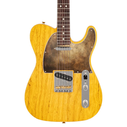 Egyedi Telecaster gitár koptató antik arany textúrával, amely elegáns és klasszikus megjelenést biztosít