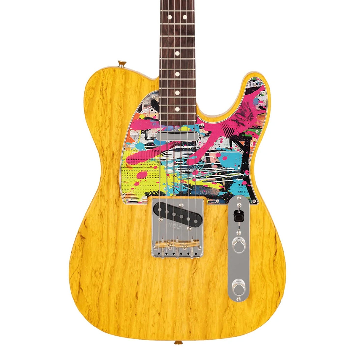 Fender Telecaster Gitárkoptató - Egyedi Telecaster pickguard - Graffiti Backdrop