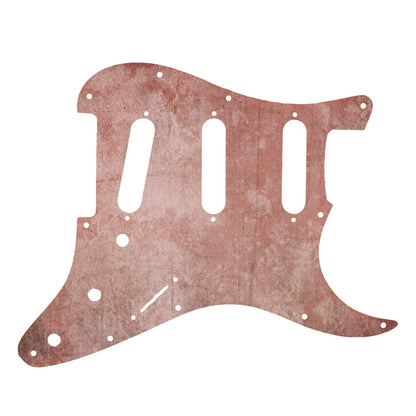 Egyedi Stratocaster koptató kopott, téglavörös árnyalattal, amely különleges és egyedi stílust kölcsönöz