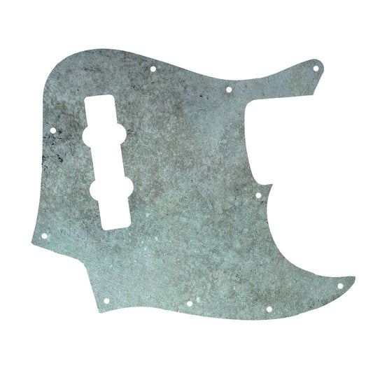 Egyedi Fender Jazz Bass gitár koptató, vintage fémes felülettel, enyhén rozsdás és természetes hatású dizájnnal