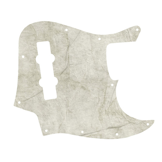 Egyedi Fender Jazz Bass gitár koptató, elegáns világos tónusban, finoman strukturált felülettel