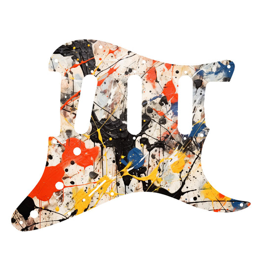 Fender Stratocaster Gitár koptató - Egyedi Stratocaster pickguard - Pollock Inspired