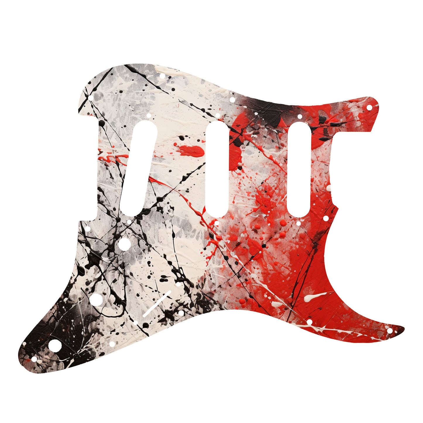 Fender Stratocaster Gitár koptató - Egyedi Stratocaster pickguard - Pollock Inspired