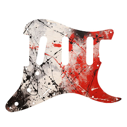 Fender Stratocaster Gitár koptató - Egyedi Stratocaster pickguard - Pollock Inspired