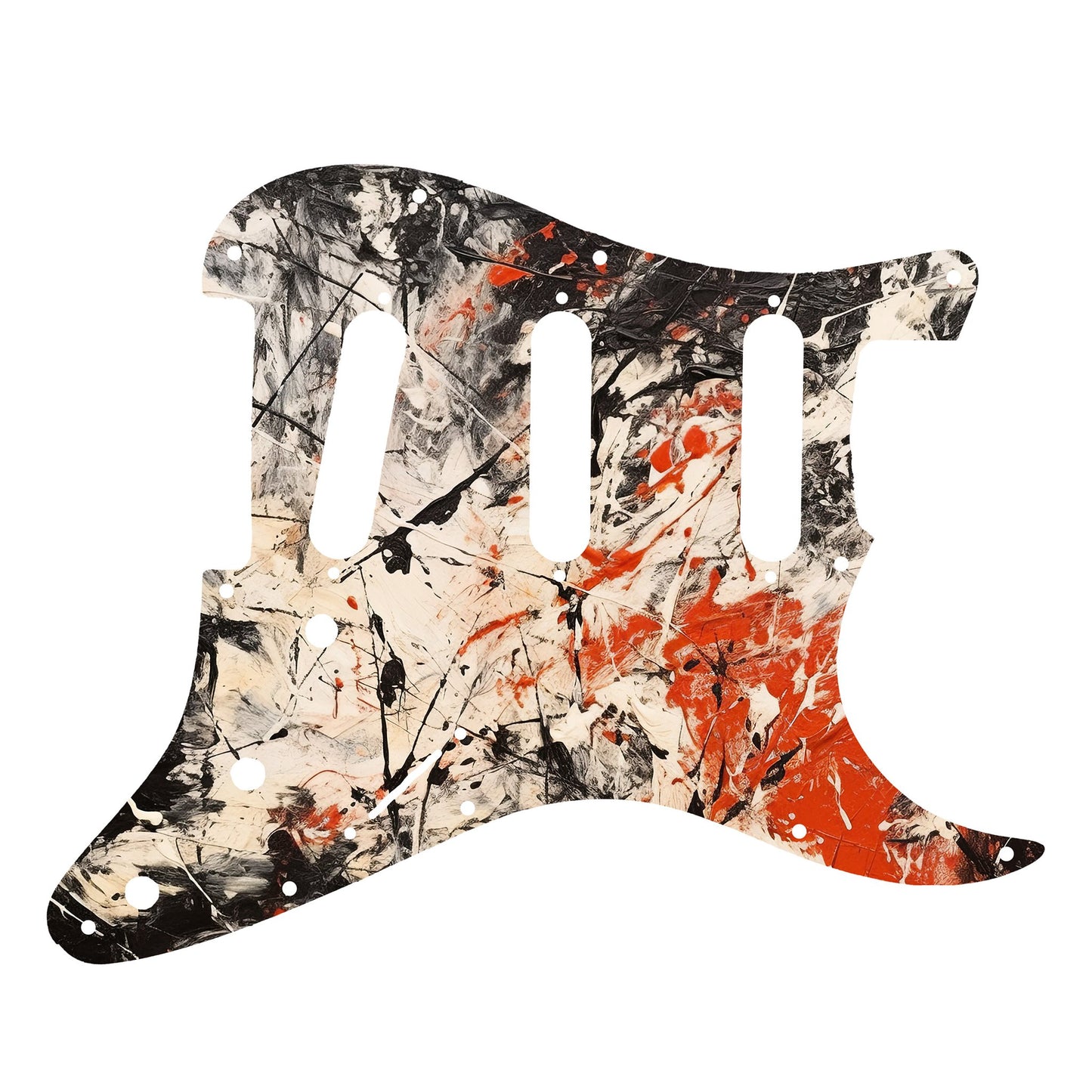 Fender Stratocaster Gitár koptató - Egyedi Stratocaster pickguard - Pollock Inspired