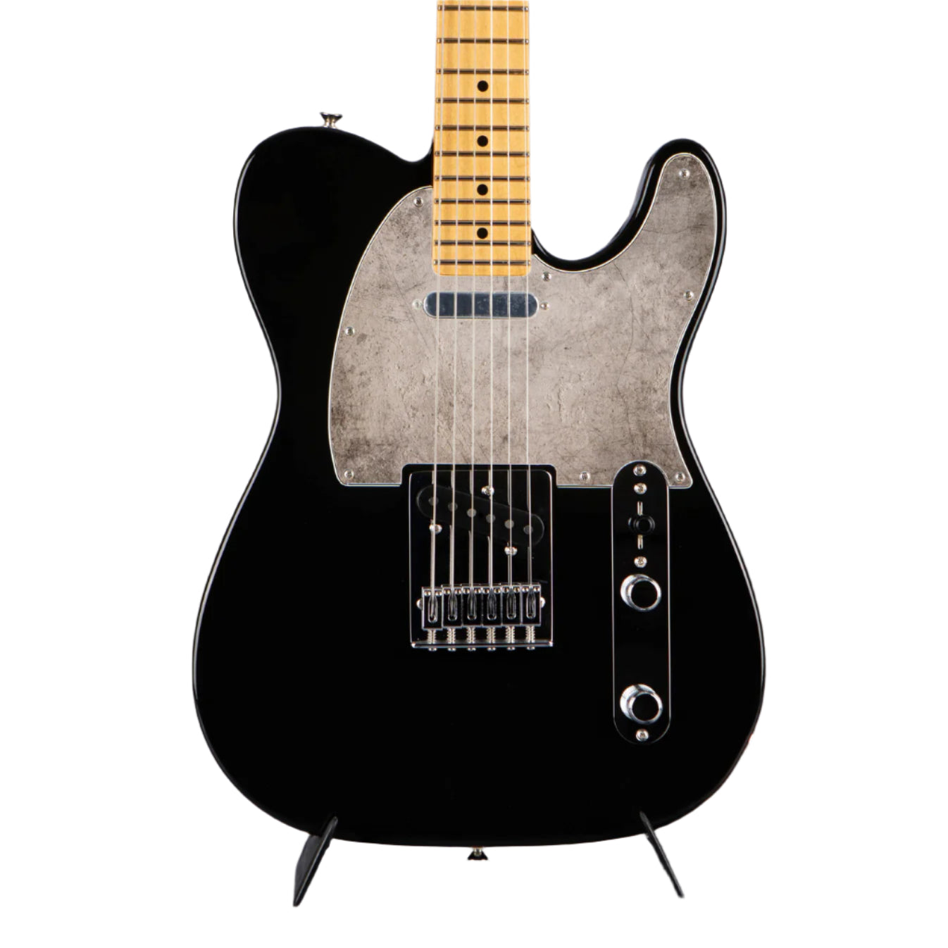 Egyedi gitárkoptató Telecasterhez, kopott betonhatású dizájnnal